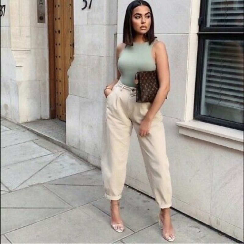 Zara Z1975 Slouchy Jeans Ecru 8228/026